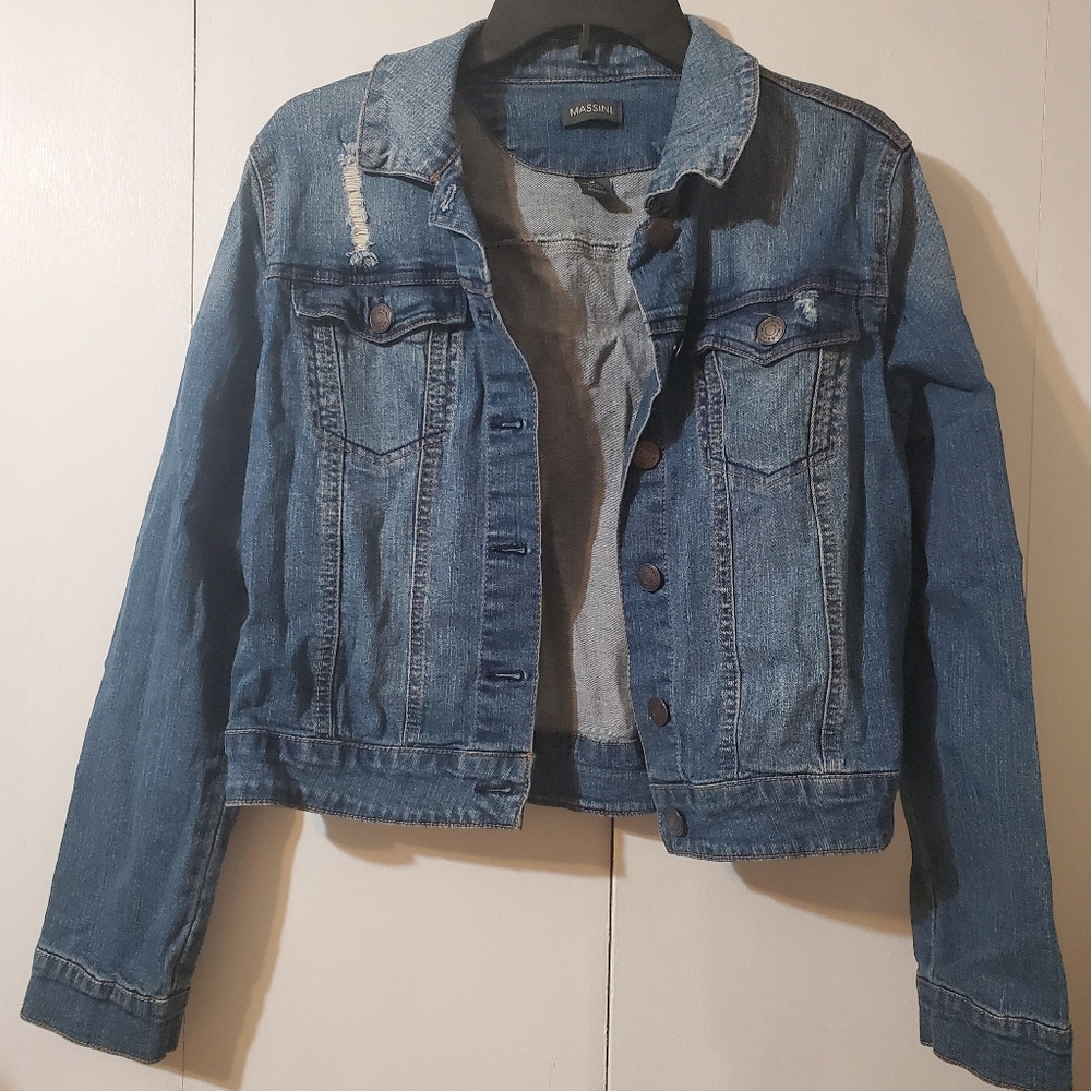 Cropped jean jacket